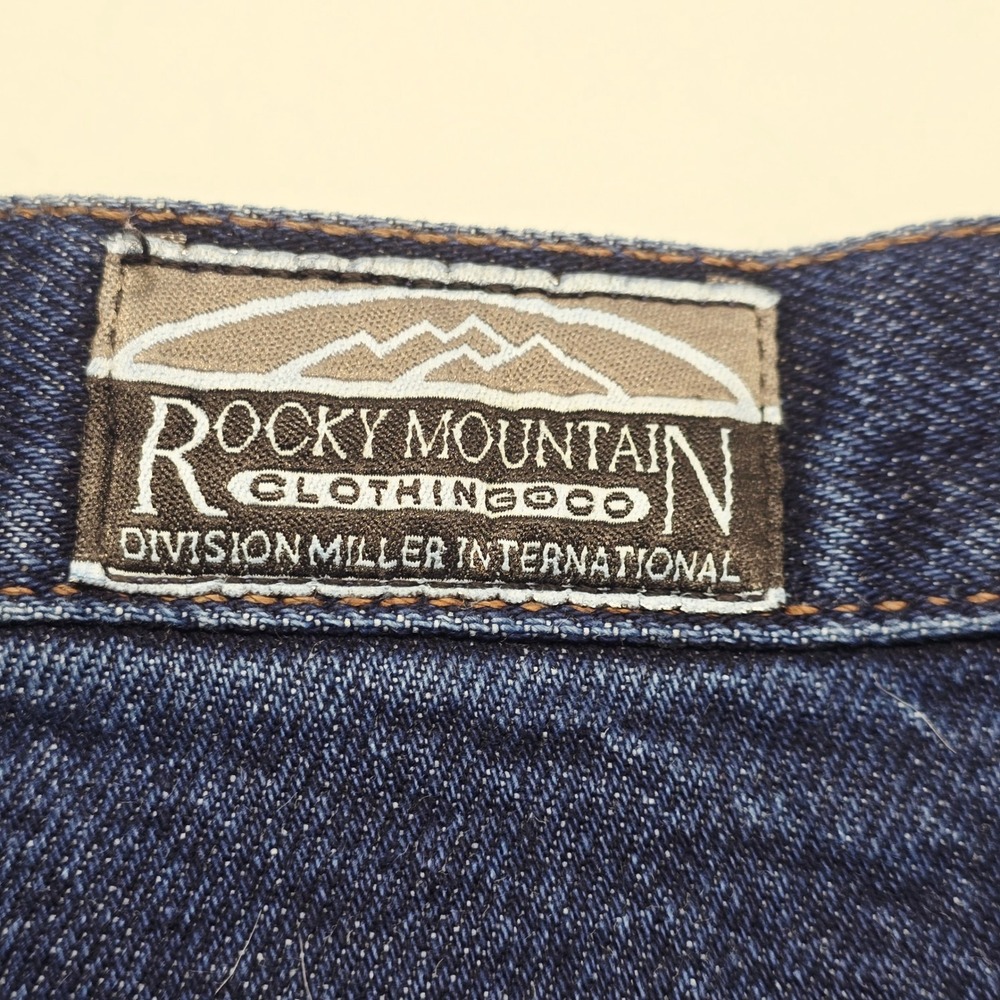 Rocky Mountain Vintage High Waist Jeans Women's 17/18 Dark Wash Pleated Cowgirl - Picture 3 of 13